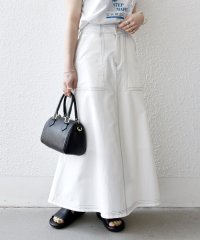 SHIPS any WOMEN/SHIPS any:〈洗濯機可能〉オックス ステッチ フレア ロング スカート/508199553