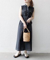 SHIPS any WOMEN/SHIPS any:〈洗濯機可能〉オックス ステッチ ノースリーブ シャツ ワンピース/508199554