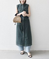 SHIPS any WOMEN/SHIPS any:〈洗濯機可能〉オックス ステッチ ノースリーブ シャツ ワンピース/508199554