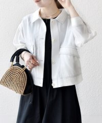 SHIPS any WOMEN/SHIPS any:〈洗濯機可能〉オックス ステッチ ショート シャツ ジャケット/508199555