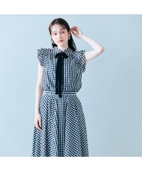Audie a Muses/ダブルスリーブフレアシャツブラウス/チェック/508199580