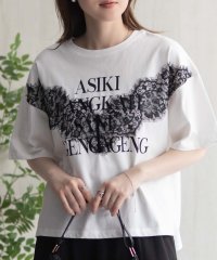 MAC HOUSE/マックハウス Mac－House nAvy レース使いプリントTシャツ/508199644