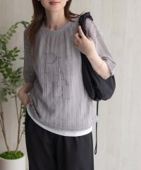マックハウス Mac－House nAvy メッシュレースTシャツ アンサンブル