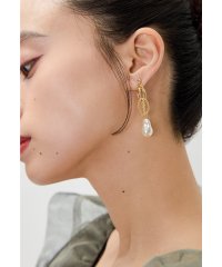 niana/ニアナ niana フープチェーンイヤリング 両耳 パール ロング ゴールド シルバー 結婚式 二次会 同窓会 成人式 パーティー お呼ばれ オケージョン フォ/508199768