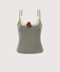 LA POMME petit/ラポミ プチ LA POMME petit Rose Motif Lace Cami Set/508199818