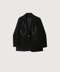 LA POMME petit/ラポミ プチ LA POMME petit Metal Chain Deco Jacket/508199832