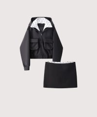 LA POMME petit/ラポミ プチ LA POMME petit Dots Stitching Zip Sweat Set Up/508199843