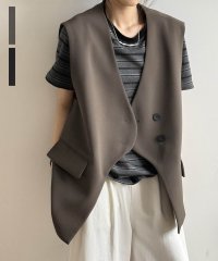 ARGO TOKYO/アルゴトウキョウ ARGO TOKYO Double Button V－neck Gilet 21133 ダブルボタンVネックジレ ダブルボタンベスト ジレ ロ/508200228