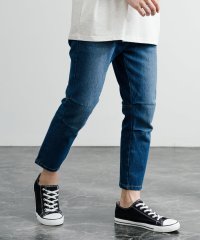 Rocky Monroe/ロッキーモンロー Rocky Monroe デニムパンツ クロップド ストレッチ メンズ スリム 7分丈 膝タック インディゴ ブリーチ リジッド ヴィンテージ/508200234