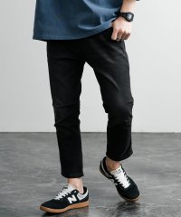Rocky Monroe/ロッキーモンロー Rocky Monroe デニムパンツ クロップド ストレッチ メンズ スリム 7分丈 膝タック インディゴ ブリーチ リジッド ヴィンテージ/508200234