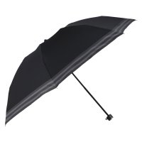 LANVIN en Bleu/ランバンオンブルー LANVIN en Bleu 折りたたみ傘 雨傘 メンズ 60cm 軽量 裾ボーダー ブラック グレー ネイビー 黒/508200241