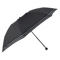 LANVIN en Bleu/ランバン オン ブルー LANVIN en Bleu 折りたたみ傘 雨傘 メンズ 60cm ワンタッチ開閉 軽量 裾ボーダー ブラック グレー ネイビー 黒/508200241