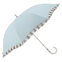 LANVIN en Bleu/ランバンオンブルー LANVIN en Bleu 日傘 完全遮光 晴雨兼用 長傘 雨傘 レディース 50cm 軽量 UVカット 一級遮光 遮熱 シャイニーフリル/508200243