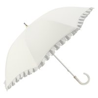 LANVIN en Bleu/ランバンオンブルー LANVIN en Bleu 日傘 完全遮光 晴雨兼用 長傘 雨傘 レディース 50cm 軽量 UVカット 一級遮光 遮熱 シャイニーフリル/508200243