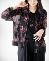 OTONA/オトナ OTONA 品よく軽やかに纏う。シアーフラワーブルゾン/508200298