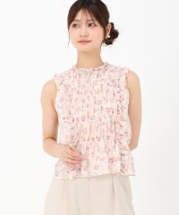 MISCH MASCH/ミッシュマッシュ MISCH MASCH 2025春夏新作 小花柄シャーリングノースリブラウス/508200334