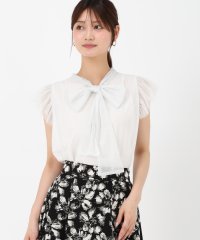 MISCH MASCH/ミッシュマッシュ MISCH MASCH 2025春夏新作 ラメチュールボウタイフリルブラウス/508200335