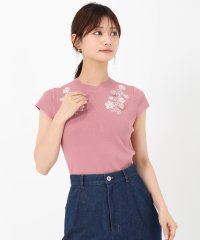 MISCH MASCH/ミッシュマッシュ MISCH MASCH 2025春夏新作 フラワー刺繍フレンチスリーブニット/508200339