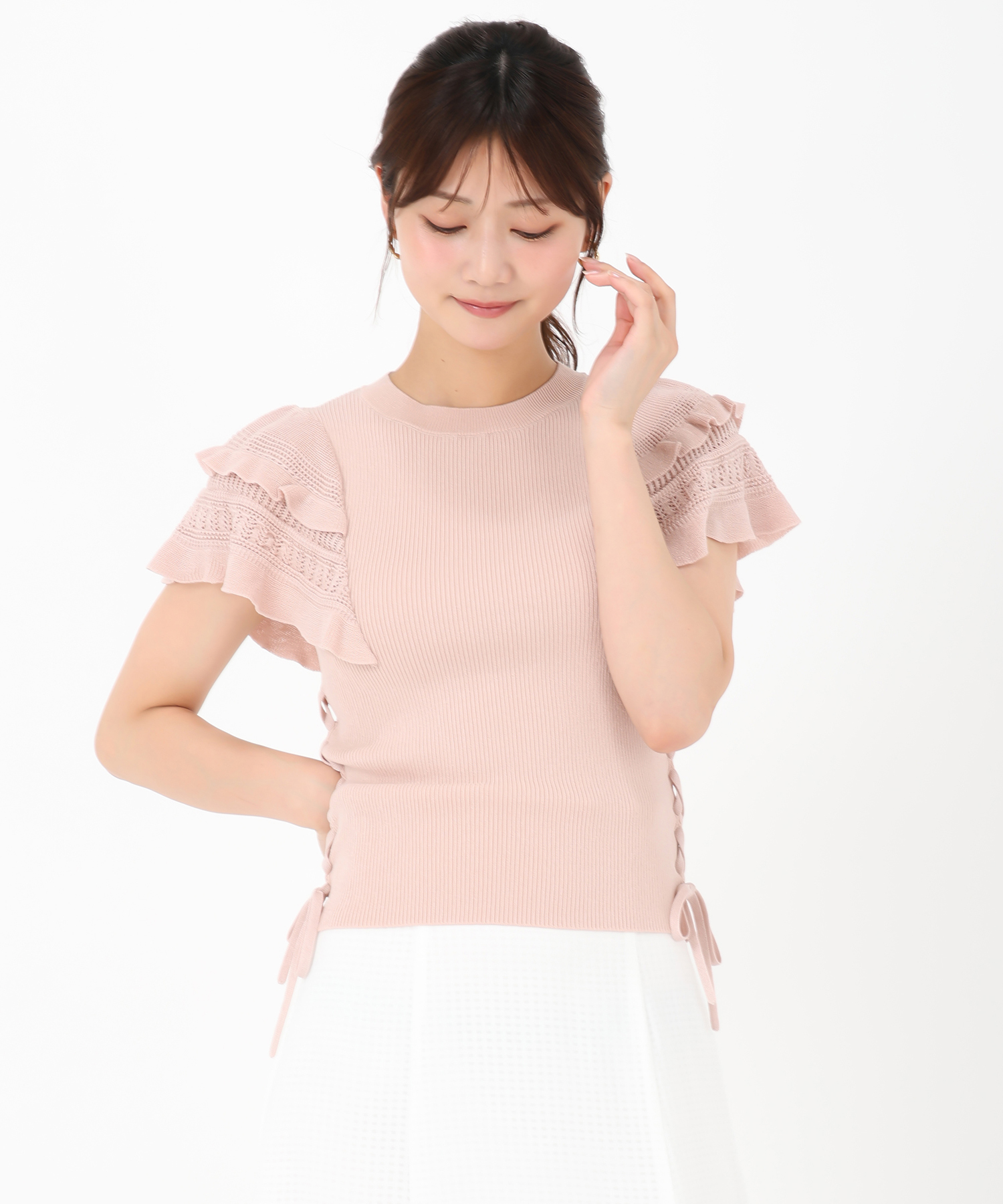 ミッシュマッシュ MISCH MASCH 2025春夏新作 クロシェ編みフリル