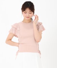 MISCH MASCH/ミッシュマッシュ MISCH MASCH 2025春夏新作 クロシェ編みフリルフレア袖ニット/508200340