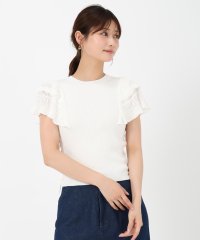 MISCH MASCH/ミッシュマッシュ MISCH MASCH 2025春夏新作 クロシェ編みフリルフレア袖ニット/508200340