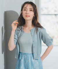MISCH MASCH/ミッシュマッシュ MISCH MASCH 2025春夏新作 シアークルーネック半袖カーディガン/508200342