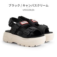 HUNTER/ハンター HUNTER サンダル レディース UFD3109LEA ハンター U CITY REBEL NEO LEATHER BUCKLE SANDAL 厚底/508200357
