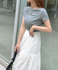 futier land/フューティアランド Futier Land アシンメトリードレープTシャツ/508200394