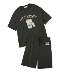 GELATO PIQUE HOMME/【HOMME】【接触冷感】スリーピングドッグワンポイントTシャツ&ハーフパンツセット/508200468