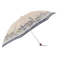 Aquascutum/アクアスキュータム AQUASCUTUM 傘 長傘 雨傘 レディース 55cm 婦人長傘 オフ ホワイト ネイビー 1AQ 17066/508200497