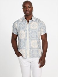GUESS/ゲス GUESS SS Mosley Tile Print Shirt/508200596