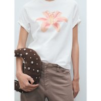 MANGO/Tシャツ .－－ FLORAL/508200602