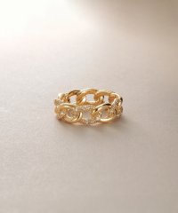 COCOSHNIK /K18ダイヤモンド キヘイチェーンモチーフ リング/508200682