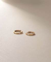 COCOSHNIK /K10ダイヤモンド 平打ち 中折れピアス/508200689