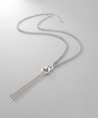 COCOSHNIK ONHITSCH/シルバー カーブチェーンモチーフフリンジネックレス/508200726