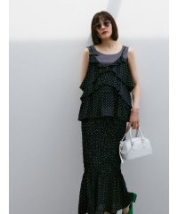 Te chichi/【松井愛莉着用】ドットシャーリングタイトスカート（セットアップ可）《2025summer catalog item》/508200764