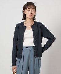 green label relaxing/KOKAGE クルーネック ニット カーディガン  －マシンウォッシャブル・接触冷感・UVカット－/508200815