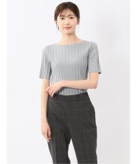 m.f.editorial/エムエフエディトリアル m.f.editorial 快適機能 ワイドリブ クルーネック 半袖ニット/508200823