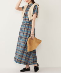 SHIPS Colors WOMEN/SHIPS Colors:〈手洗い可能〉マドラスチェック ウエスト タブ ワンピース◇/508200831