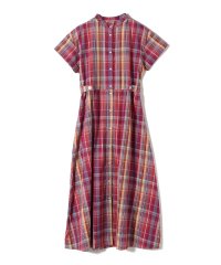 SHIPS Colors WOMEN/《予約》SHIPS Colors:〈手洗い可能〉マドラスチェック ウエスト タブ ワンピース◆/508200831