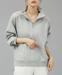 qualite/【MARGAUX】ハーフジップスウェットプルオーバー/508200940