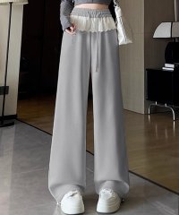 TeddyShop/テディショップ Teddyshop レディース 旬の韓国っぽ。ウエストレースレイヤード風スウェットワイドパンツ/508201222