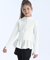 TeddyShop/テディショップ Teddyshop 【紫外線遮蔽率99.9%以上】キッズ水着 長袖ジップアップフレアラッシュガードトップス/508201237