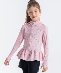 TeddyShop/テディショップ Teddyshop 【紫外線遮蔽率99.9%以上】キッズ水着 長袖ジップアップフレアラッシュガードトップス/508201237