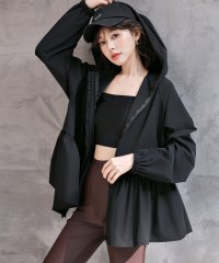 TeddyShop/テディショップ Teddyshop レディース水着 【紫外線遮蔽率 99%以上】長ぽわん袖フード付きフリルラッシュガードトップス/508201238