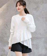 TeddyShop/テディショップ Teddyshop 【紫外線遮蔽率 99.9%以上】 レディース水着 長袖ダブルペプラムフリルラッシュガード+ハーフパンツ 上下2点セット/508201239