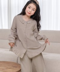 TeddyShop/テディショップ Teddyshop キッズ 長袖ステッチフリルチュニックセットアップルームウェア 上下2点セット/508201240