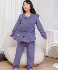 TeddyShop/テディショップ Teddyshop キッズ 長袖ステッチフリルチュニックセットアップルームウェア 上下2点セット/508201240