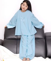 TeddyShop/テディショップ Teddyshop キッズ 長袖大きなリボンのカラフルセットアップルームウェア 上下2点セット/508201241