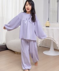 TeddyShop/テディショップ Teddyshop キッズ 長袖大きなリボンのカラフルセットアップルームウェア 上下2点セット/508201241